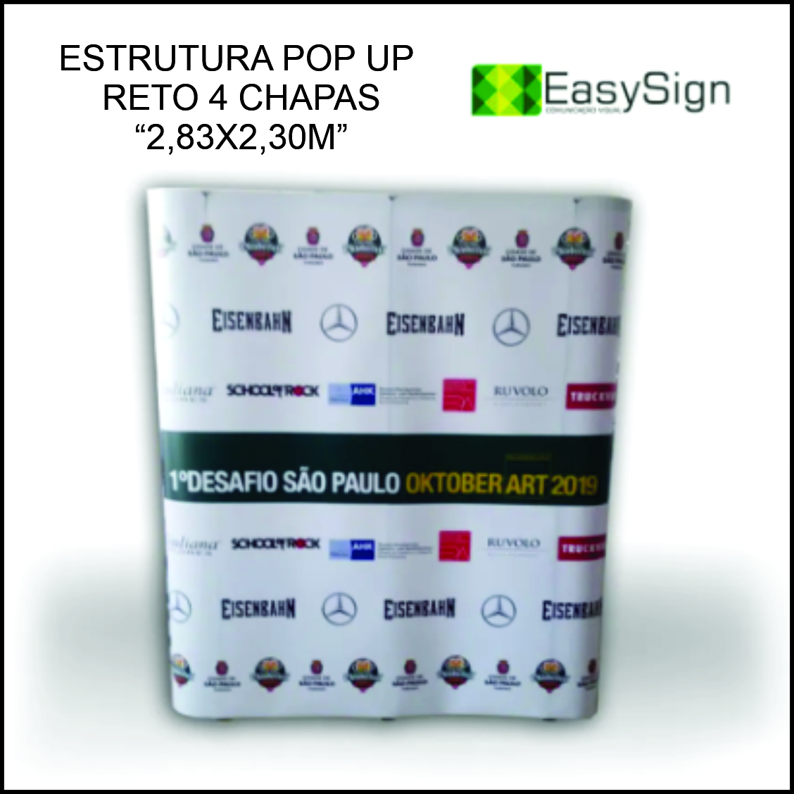 Estrutura Backdrop Pop Up Reto 4 Chapas 2,83X2,30m